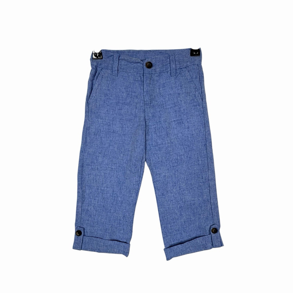 Boys Blue Dress Pants Janie and Jack Size 4 Linen / Cotton